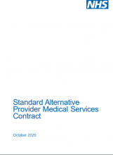 Standard Alternative Provider Medical Services Contract